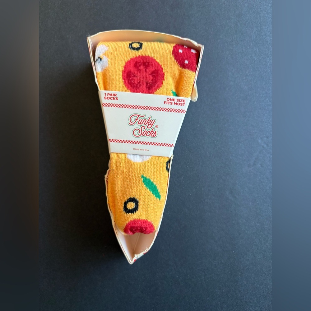 Funky Socks Yellow Pizza slice Patterned Socks